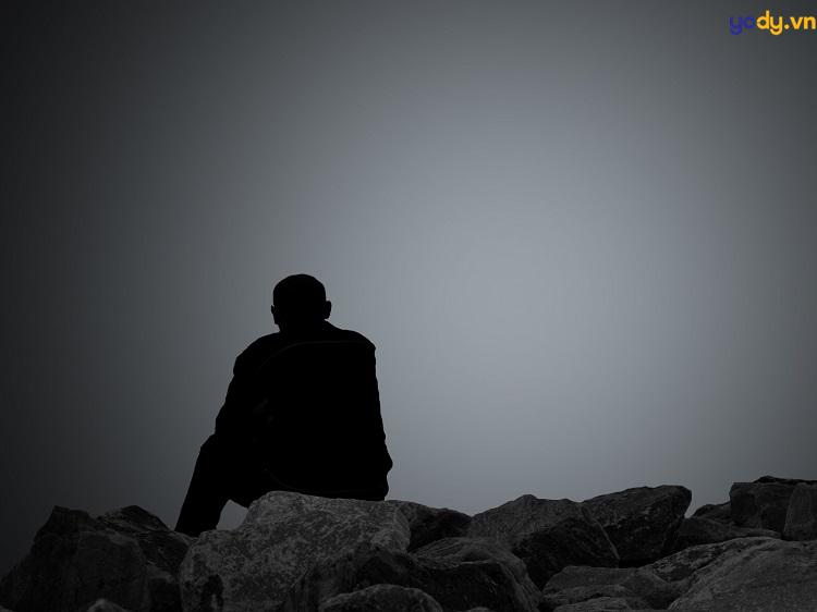 ảnh chụp sau lưng nam buồn