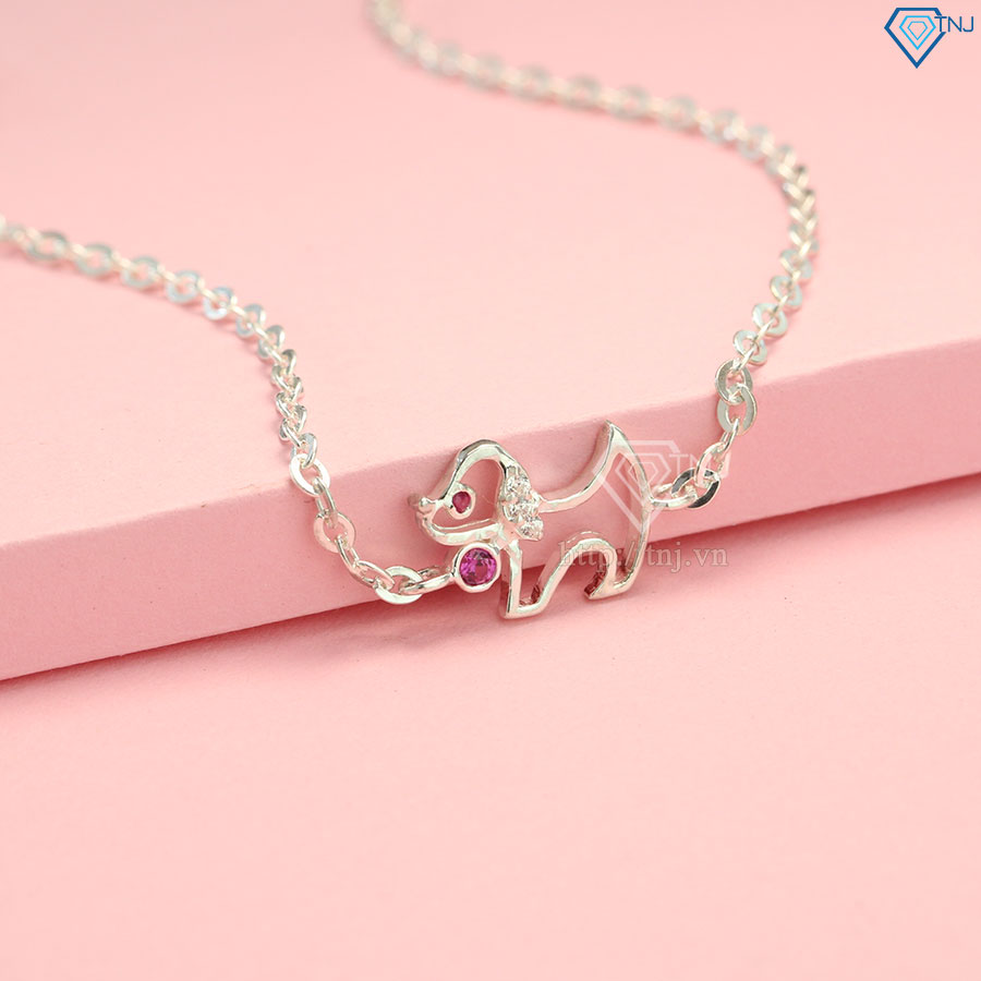 Lắc tay bạc nữ hình con chó dễ thương LTN0165
