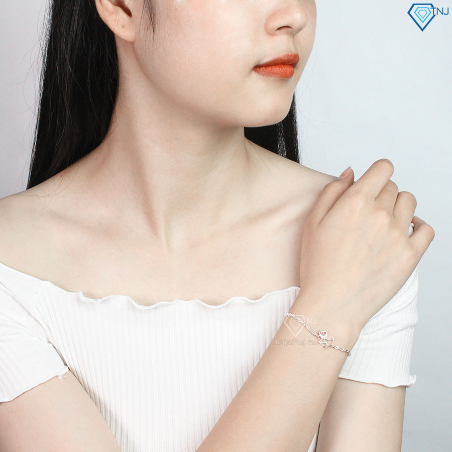 Lắc tay bạc nữ hình con chó dễ thương LTN0165