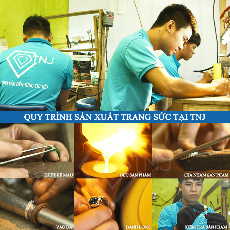 Quy trình thiết kế và sản xuất tại trang sức tnj