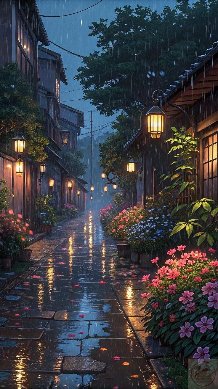 Hình nền mưa chill