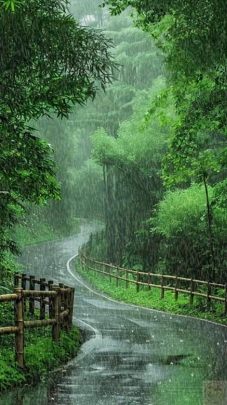 Âm thanh mưa rơi trong rừng mang lại sự bình yên khó tìm thấy