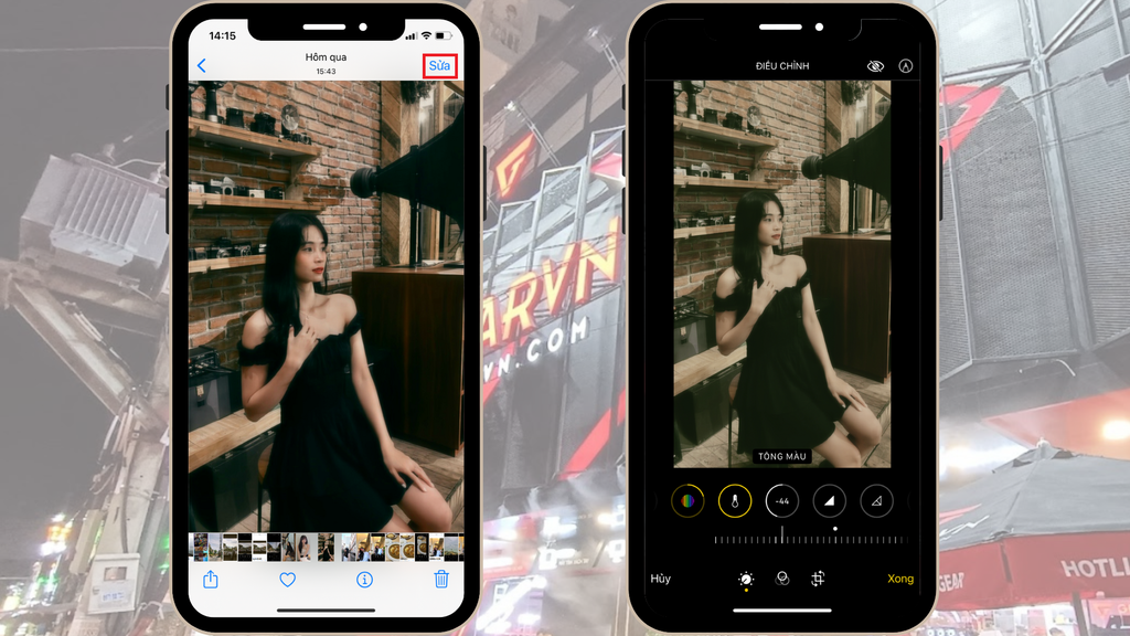 GEARVN - Công thức chỉnh ảnh trên iPhone - Ảnh tone vàng vintage