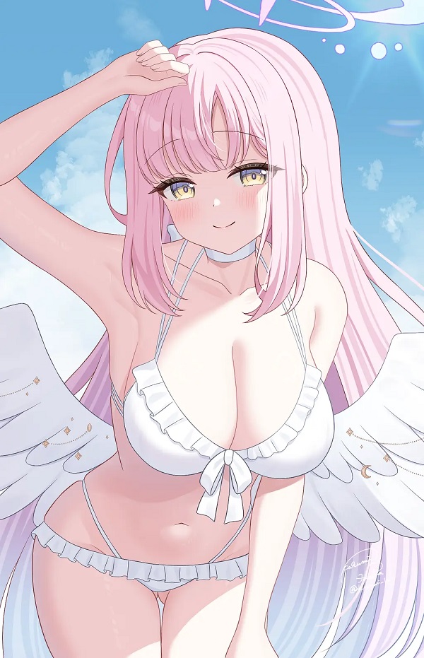 Bikini trắng tinh khôi và làn da trắng sứ