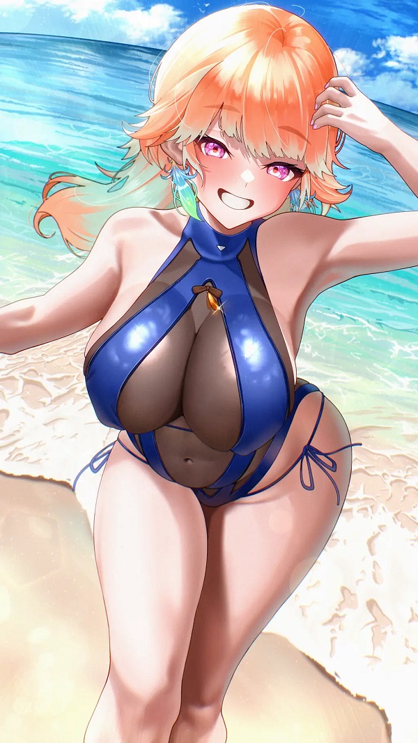 Bikini cổ yếm kết hợp vòng hoa Hawaii