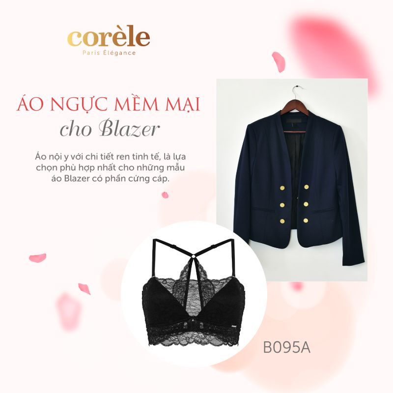 Mẫu áo lót ren B095A kiểu croptop của Corèle