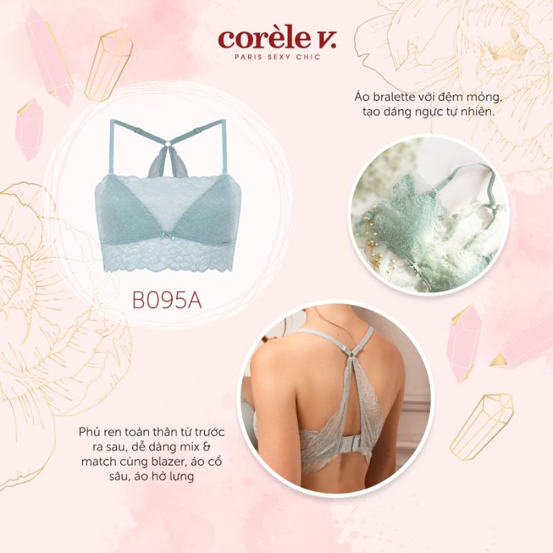 Áo lót ren B095A mặc cùng áo croptop thông dụng