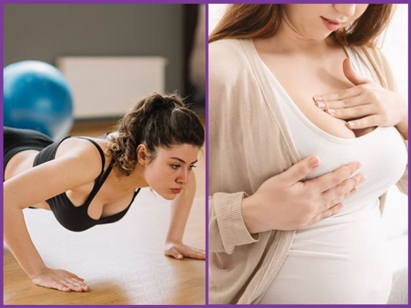 tập thể dục và massage ngực thường xuyên để chống chảy xệ