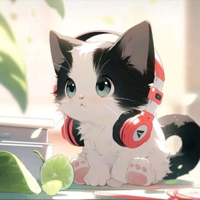 Avatar mèo cute anime