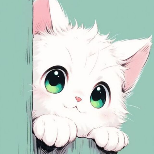 Avatar mèo cute anime