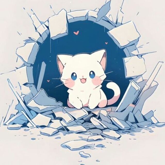 Avatar mèo cute anime