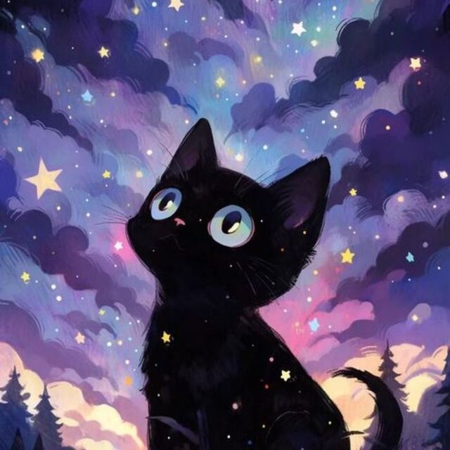 Avatar mèo cute anime