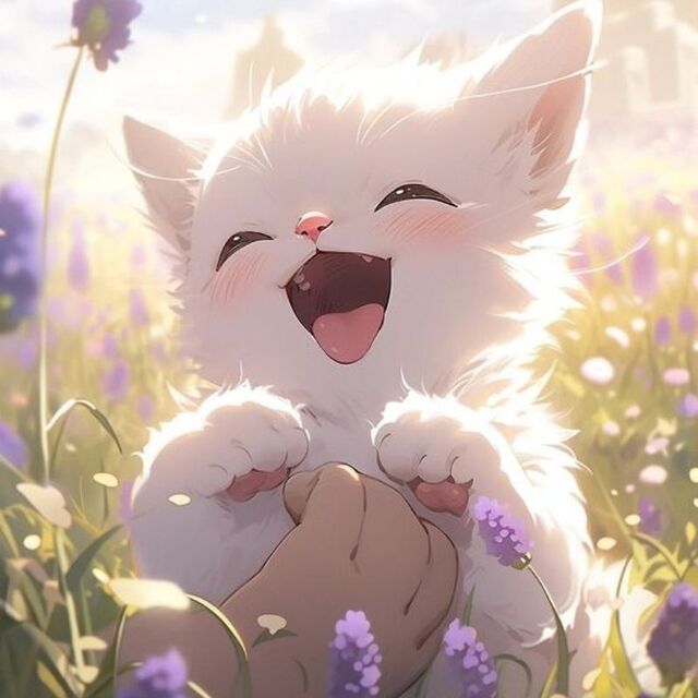 Avatar mèo cute anime