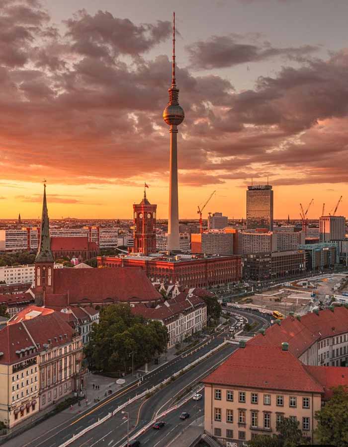 Ảnh thành phố hoàng hôn đẹp