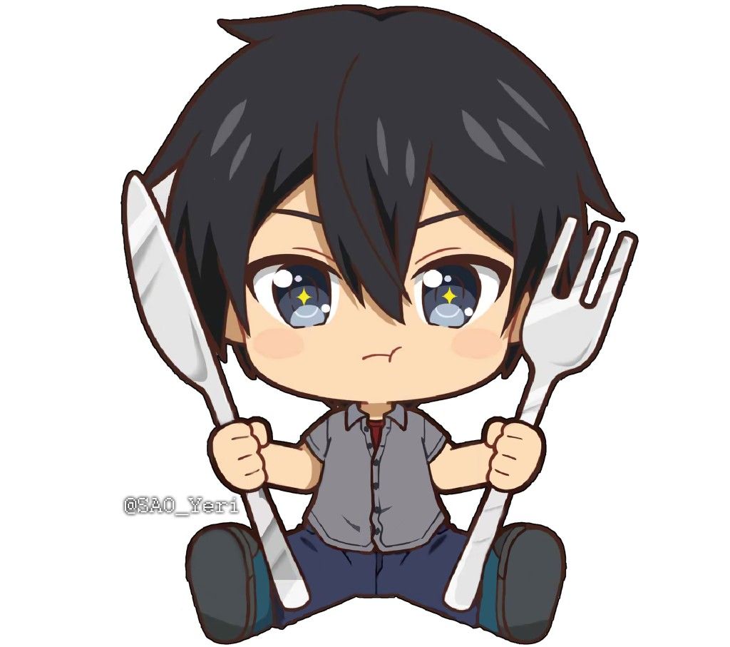 Cầm kiếm thì oai, nhưng nhảy lên bánh mochi thì đáng yêu vô đối