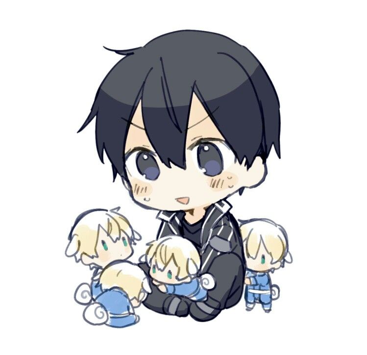 Chibi Kirito làm gì cũng dễ thương, kể cả lúc cáu nhẹ