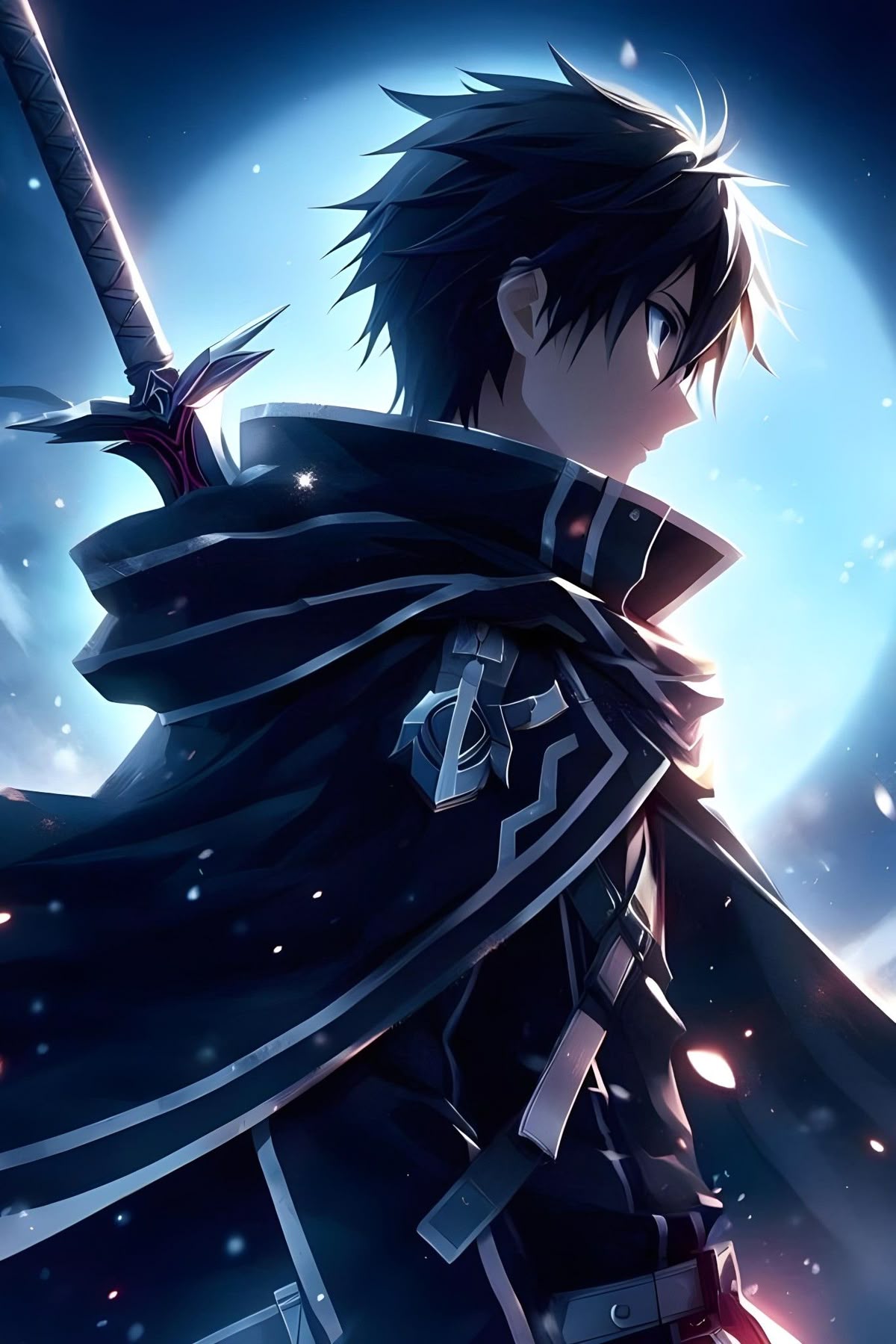 Hình ảnh Kirito giữa vùng sáng tối là biểu tượng sức mạnh