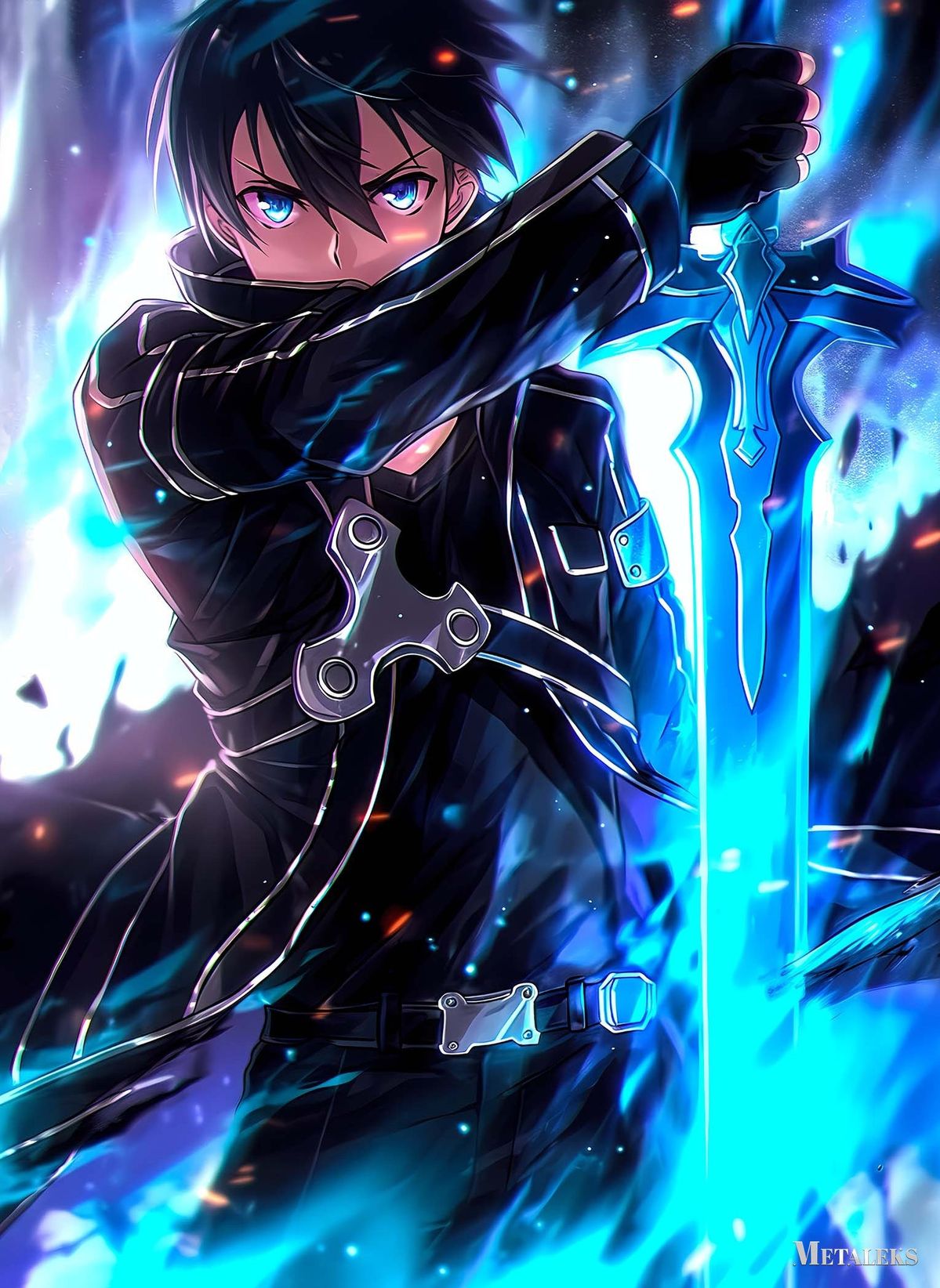 Kirito bước ra từ ánh sáng như một vị thần trong bóng tối