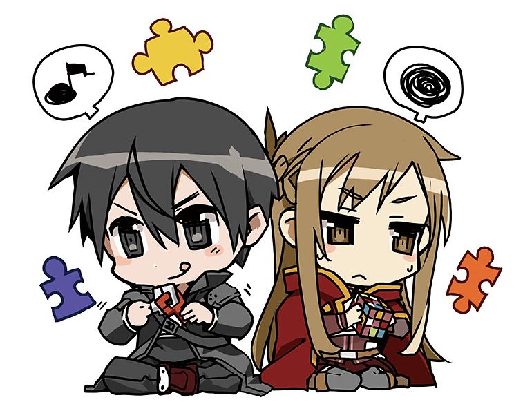 Bé Kirito đứng thế này là muốn rủ mình đi raid boss đúng không?