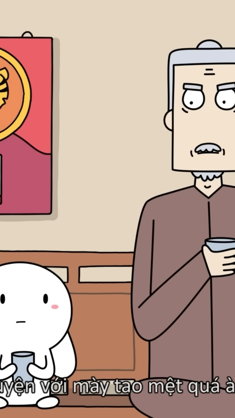 Hình nền dễ chịu ông Năm và thỏ 7 màu