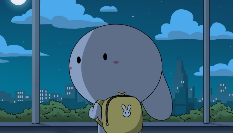 Thỏ 7 màu buồn trong nền đẹp