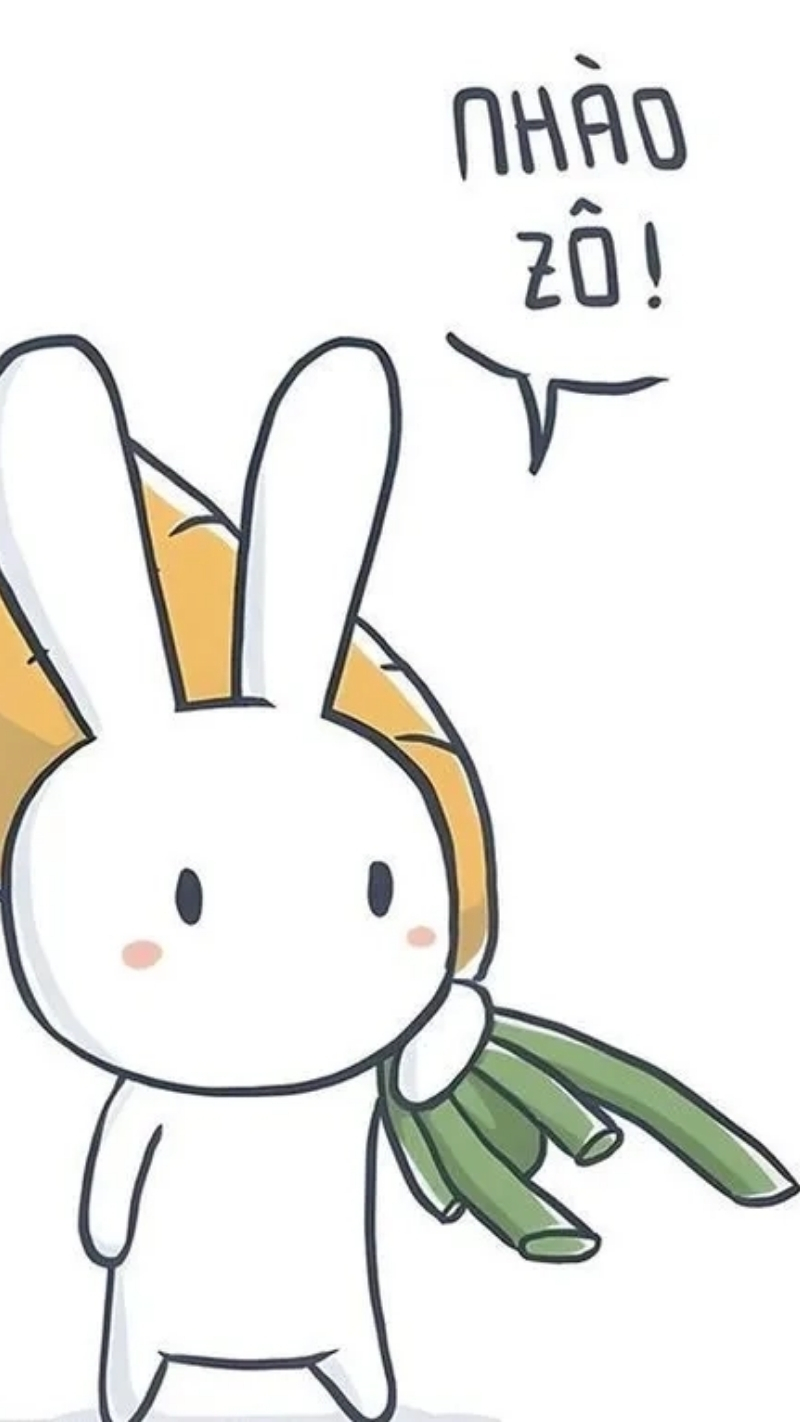 Meme thỏ 7 màu lầy lội đáng yêu