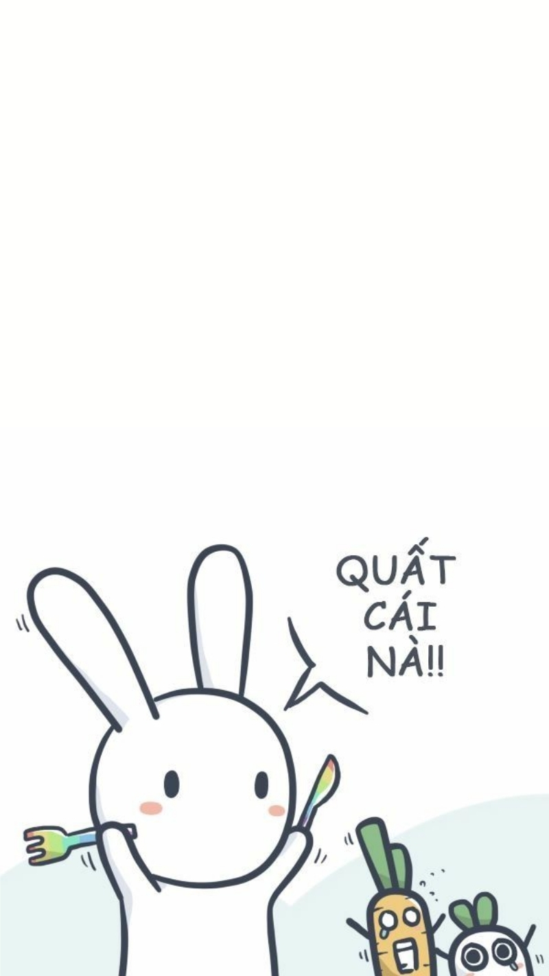 Nền meme thỏ 7 màu full HD