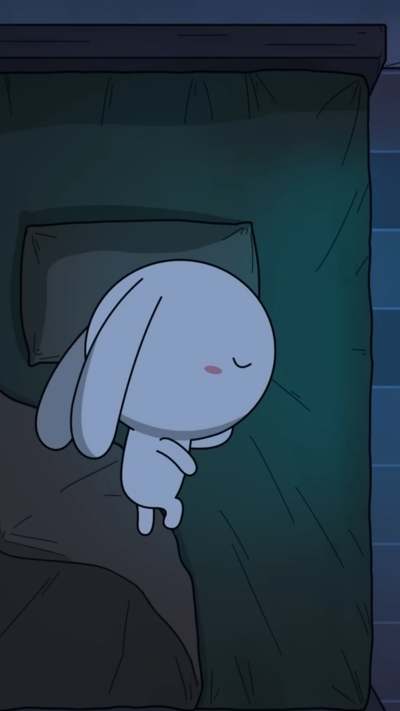 Hình nền thỏ 7 màu hoạt hình đẹp