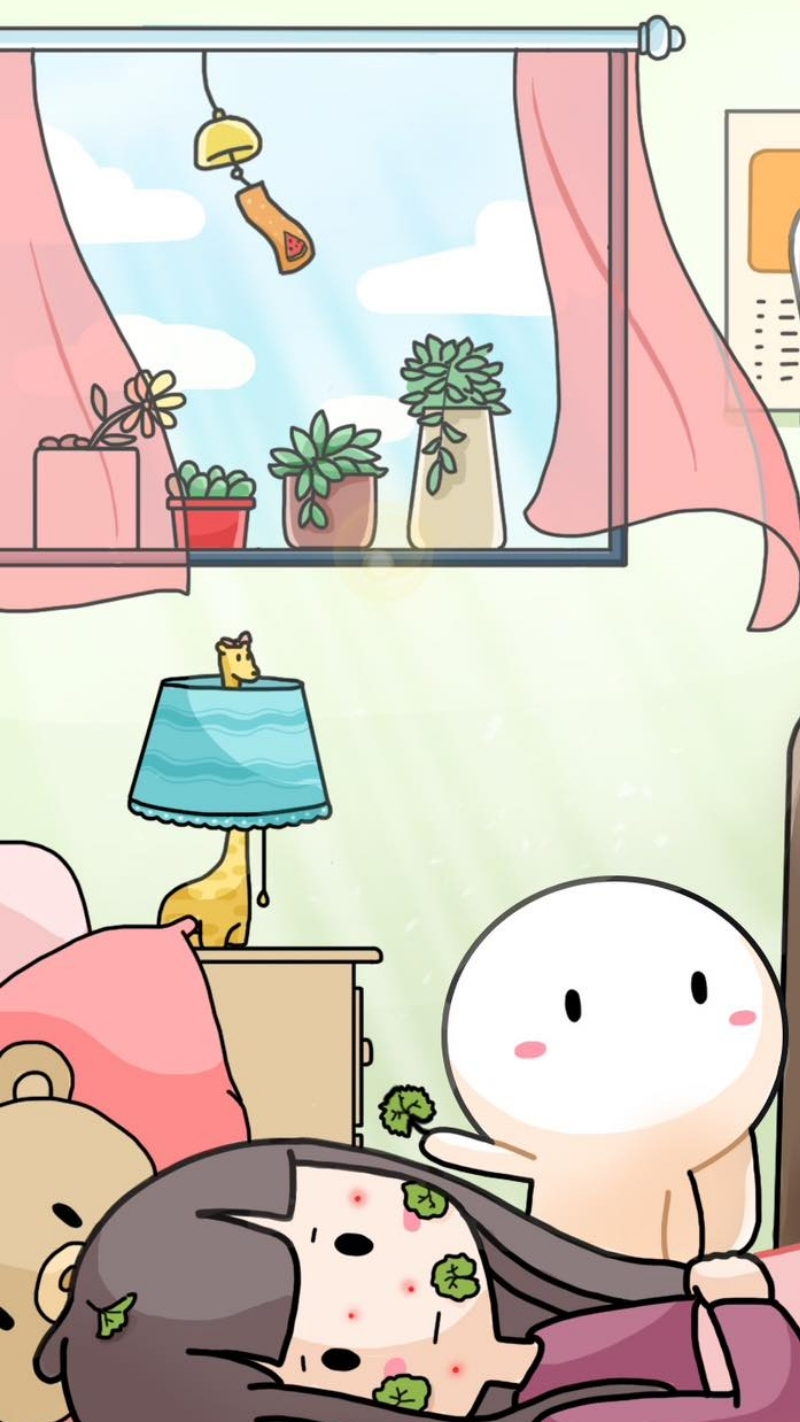 Hình nền thỏ 7 màu và chị Xô cute siêu cấp