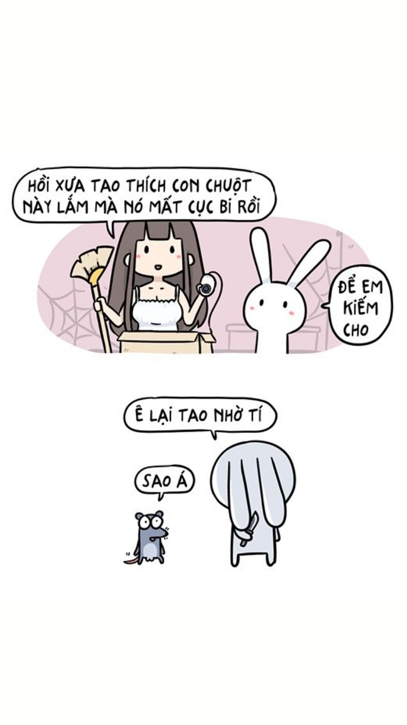 Hình nền thỏ 7 màu và chị Xô vui chơi đáng yêu