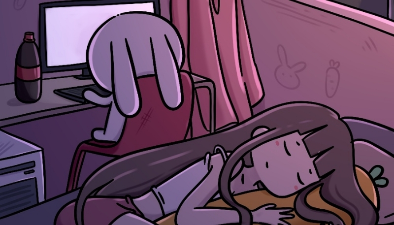 Ảnh hoạt hình chị Xô và thỏ 7 màu