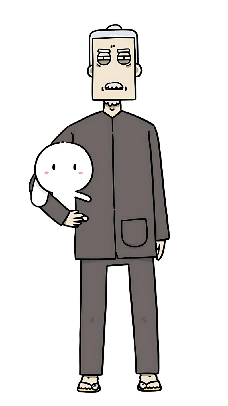 Hình nền nhẹ nhàng ông Năm và thỏ 7 màu