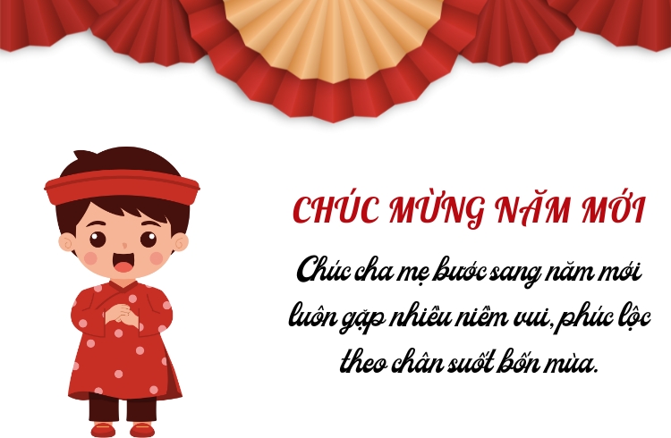 Gợi ý những lời chúc Tết bố mẹ hay