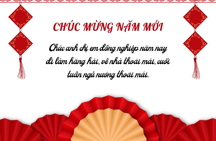 Những câu chúc Tết hay, hài hước, vui nhộn cho đồng nghiệp