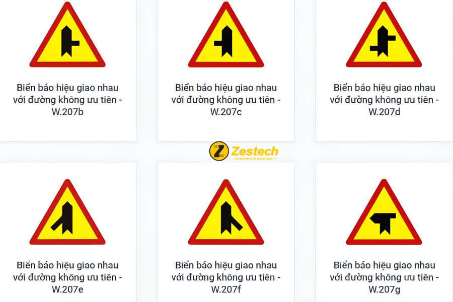 Tuân thủ nghiêm ngặt biển báo giao nhau với đường ưu tiên