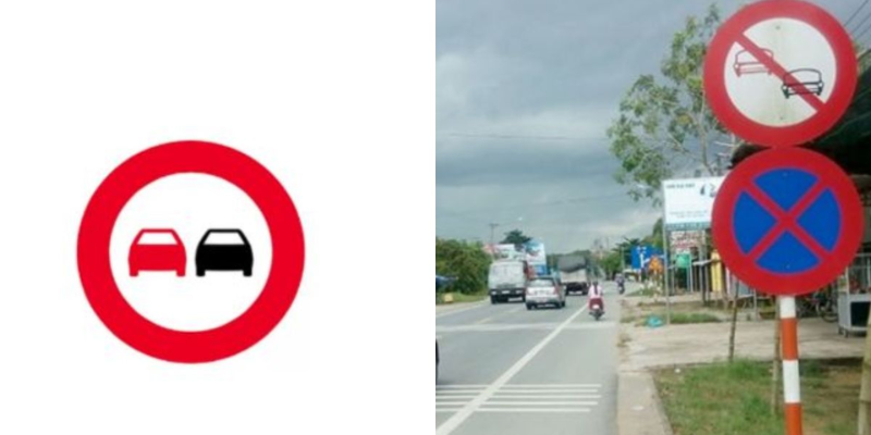 Biển báo cấm vượt là gì?