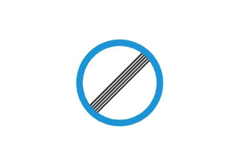 Biển báo DP.135 “Hết tất cả các lệnh cấm”