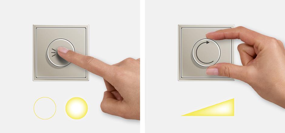 Biến trở dùng để điều khiển độ sáng của đèn