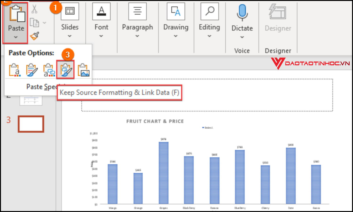 Sử dụng công cụ liên kết dữ liệu từ Excel