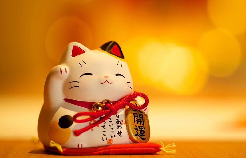 Mèo cầu tài Maneki Neko là một trong những đồ vật đem lại may mắn cho bạn