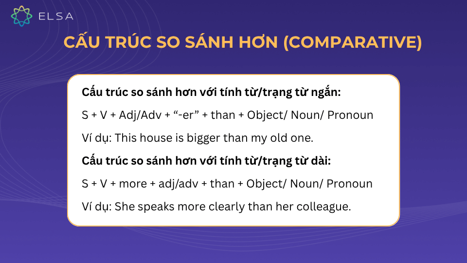 Cấu trúc so sánh hơn trong tiếng Anh