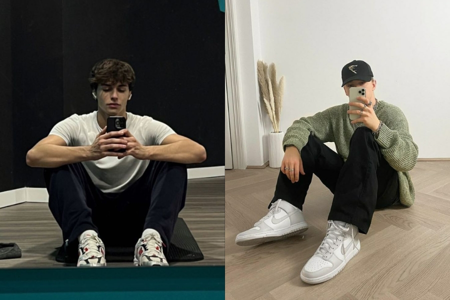 Cách tạo dáng ngồi trên sàn nhà vô cùng chất lừ.