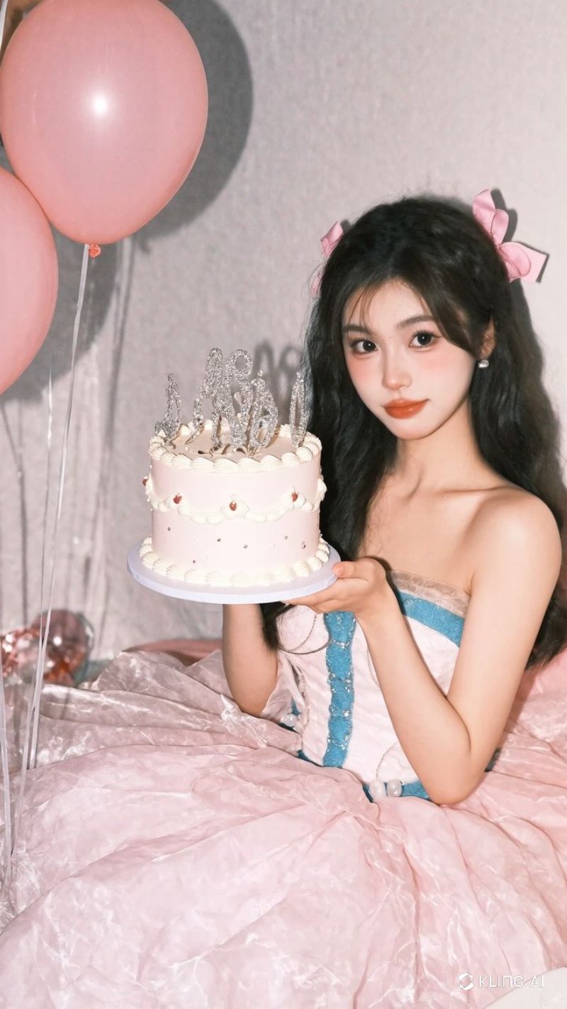 Chụp cận mặt với bánh sinh nhật ( Nguồn ảnh: Sưu tầm )