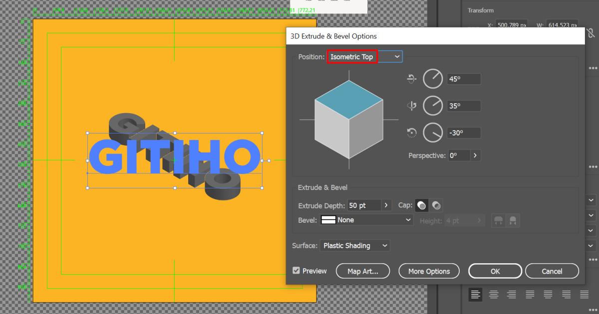 Hướng dẫn cách tạo hiệu ứng chữ 3D trong AI cực đơn giản