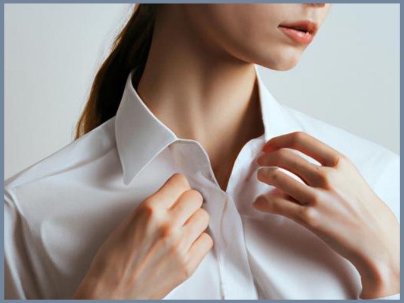 cách sửa cổ áo sơ mi bị rộng