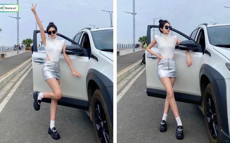 cách tạo dáng chụp ảnh với xe hơi