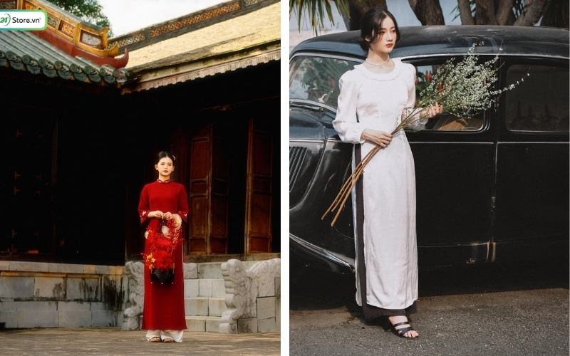 cách tạo dáng chụp ảnh áo dài Tết