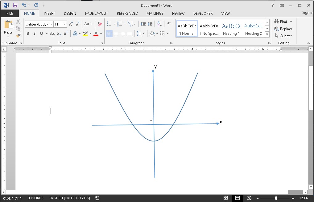 Vẽ tọa độ Oxy cho đồ thị hàm số bậc hai bước 2