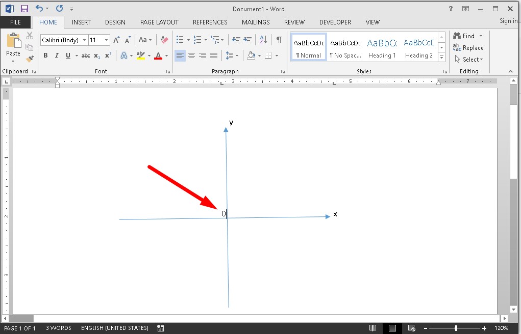 Vẽ tọa độ Oxy cho đồ thị hàm số bước 4