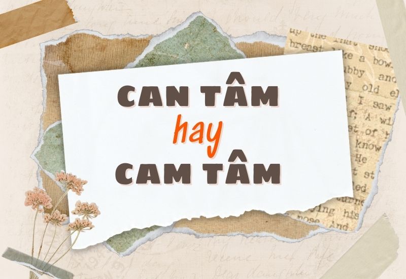 Can tâm hay cam tâm đúng chính tả?